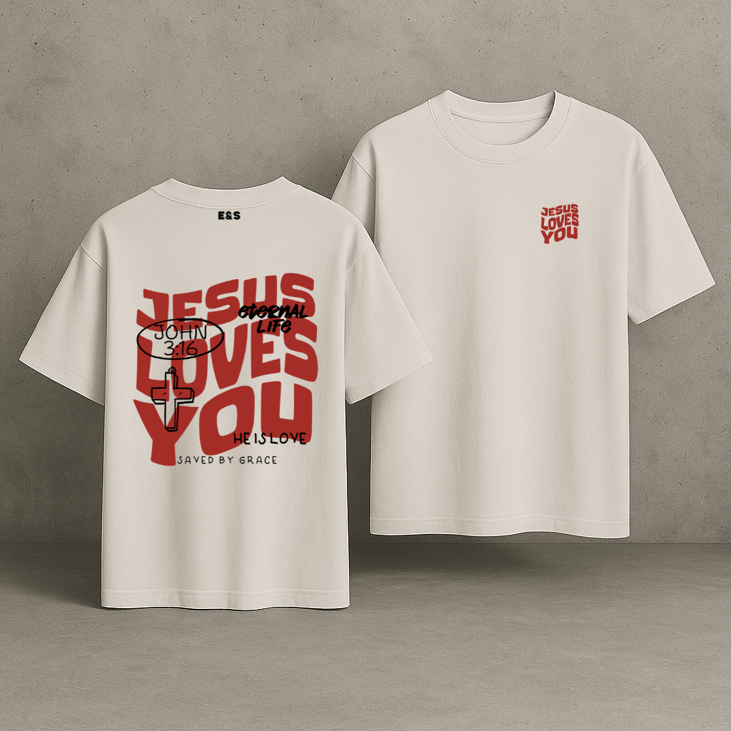 Jesus Loves You Oversized Tee