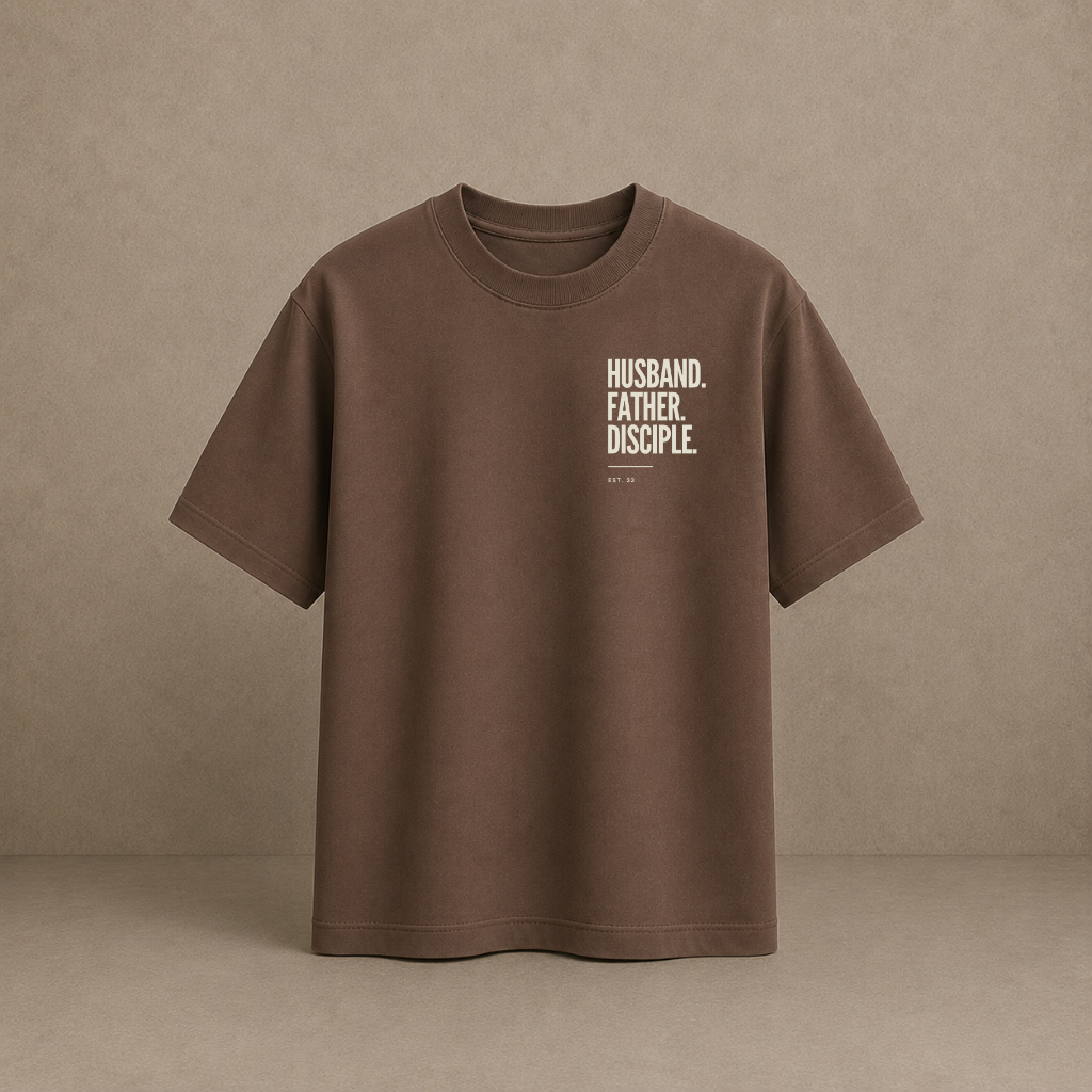 Husband, Father, Disciple. Oversized Box Tee