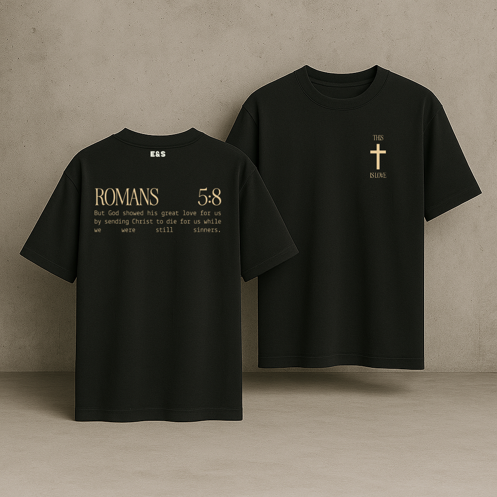 Romans 5:8 Oversized Tee