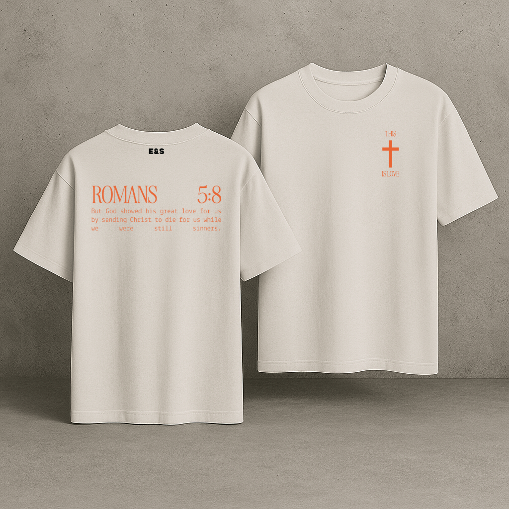 Romans 5:8 Oversized Tee