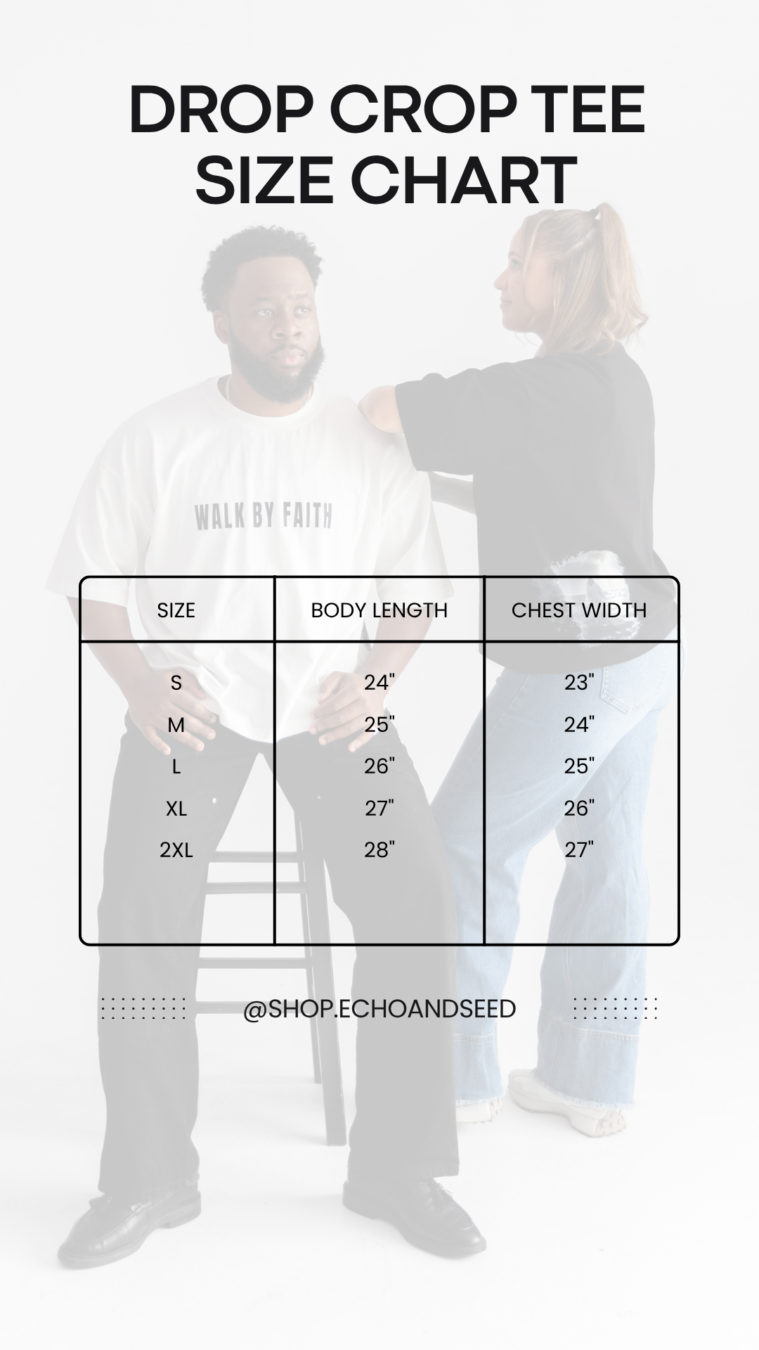 Walk By Faith. Crop Tee