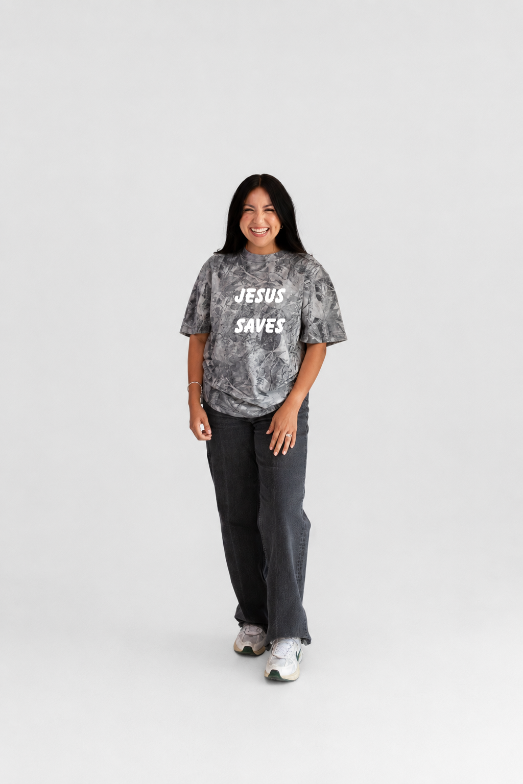 Jesus Saves. Oversized Tee