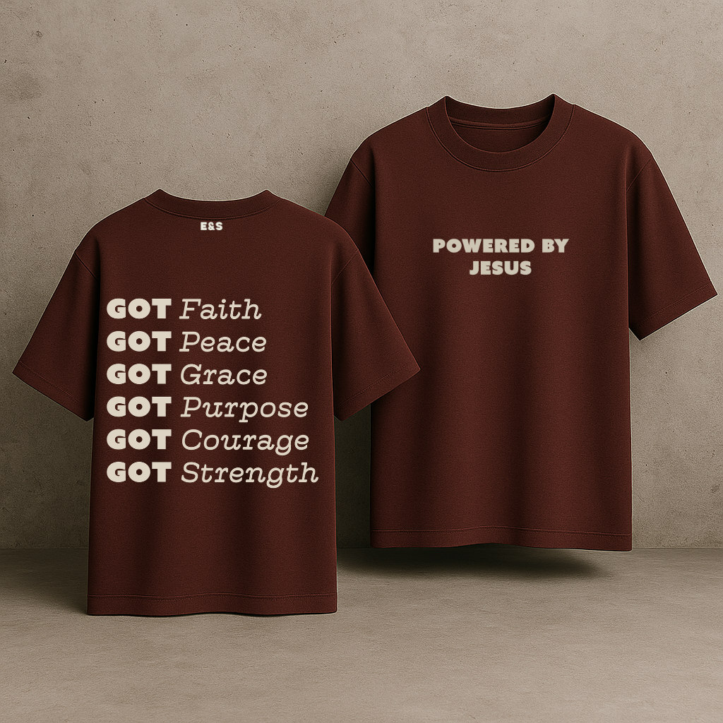 Powered By Jesus Oversized Tee