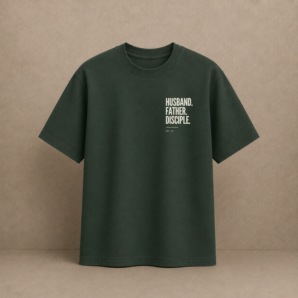 Husband, Father, Disciple. Oversized Box Tee