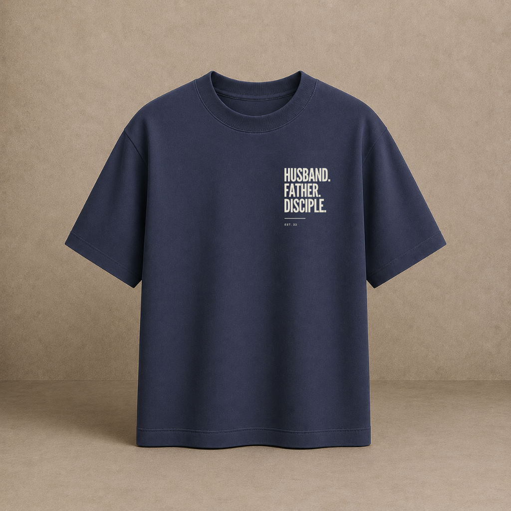 Husband, Father, Disciple. Oversized Box Tee