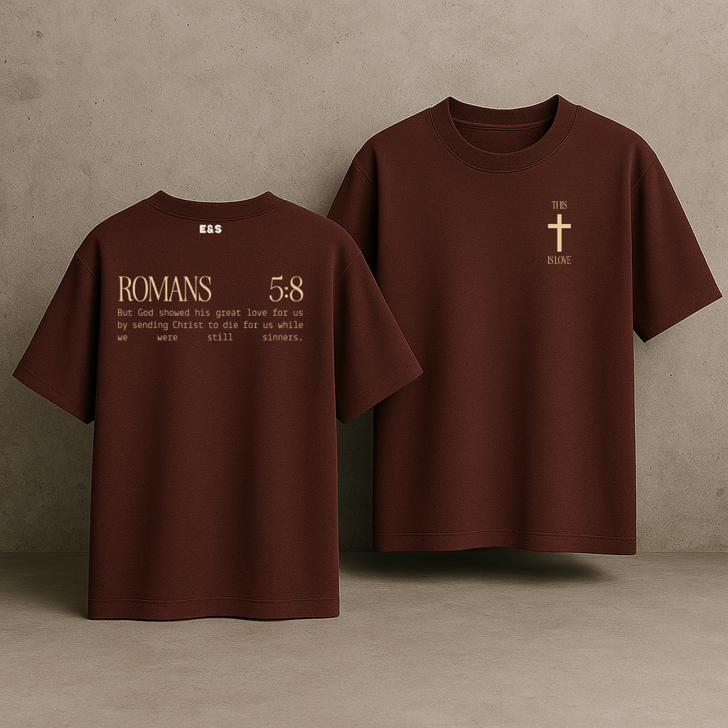 Romans 5:8 Oversized Tee