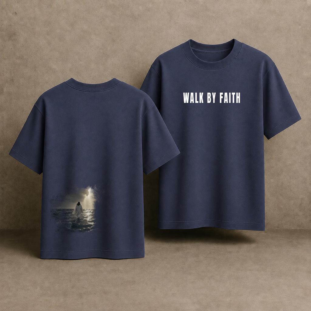 Walk By Faith. Oversized Box Tee