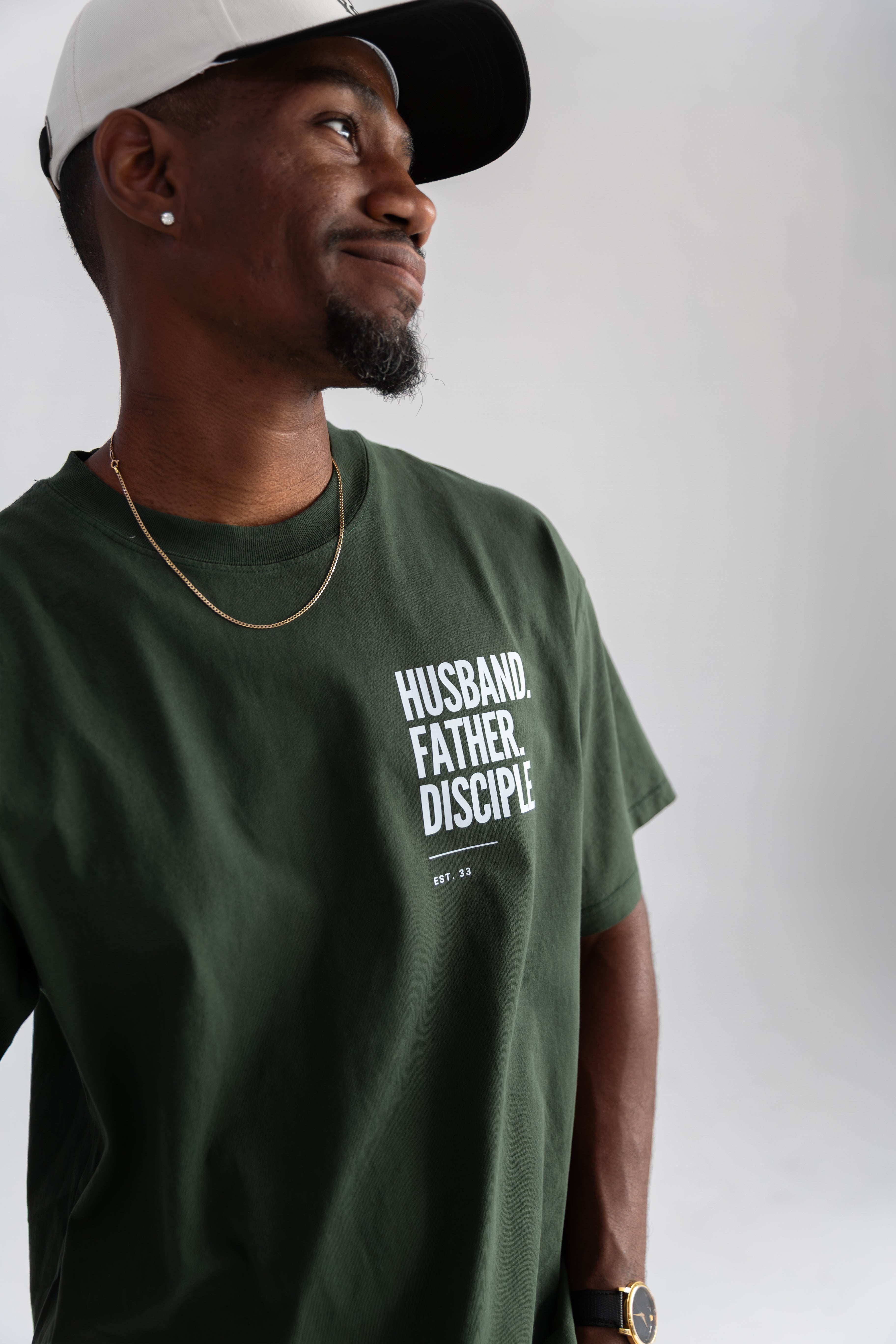 Husband, Father, Disciple. Oversized Box Tee