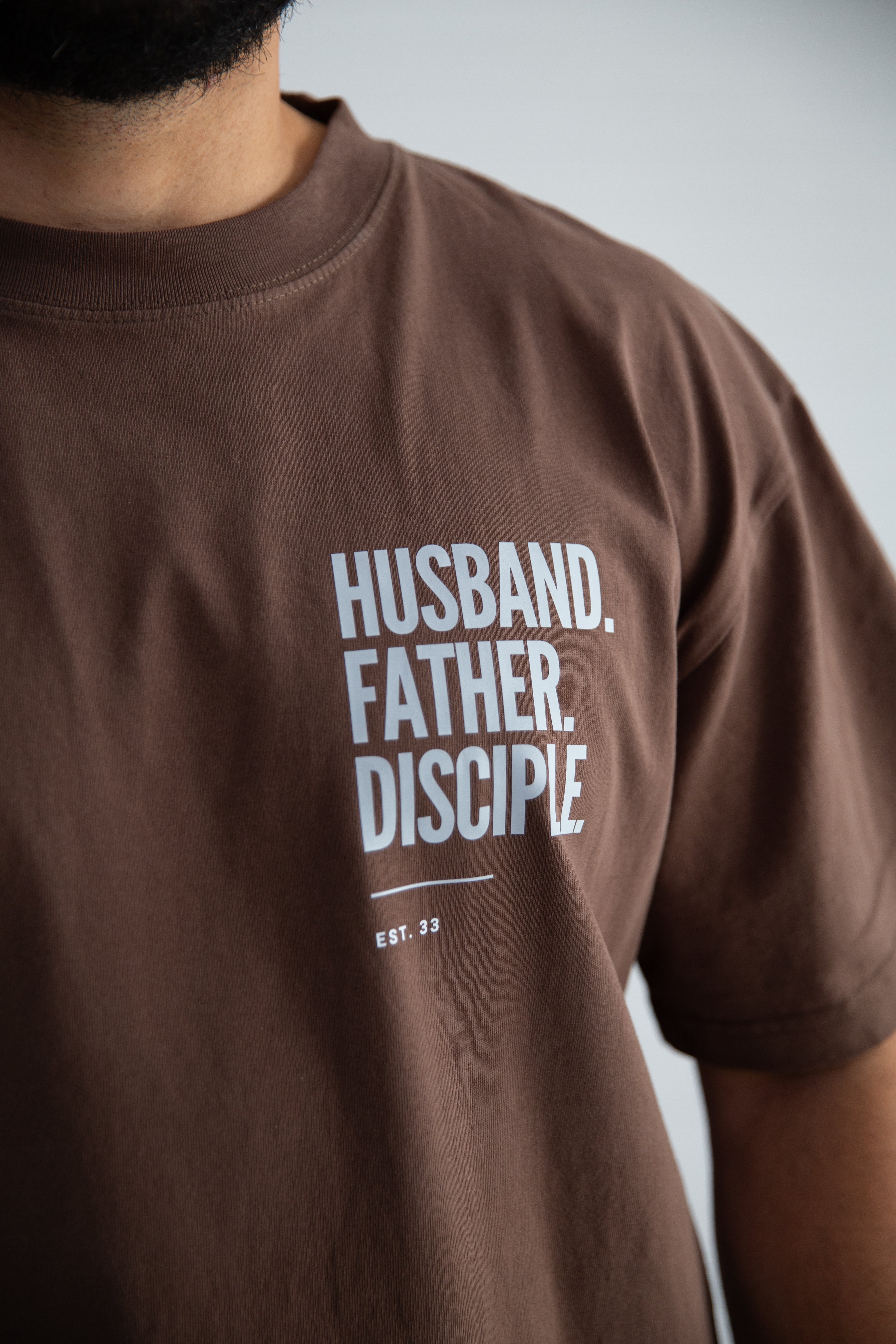 Husband, Father, Disciple. Oversized Box Tee