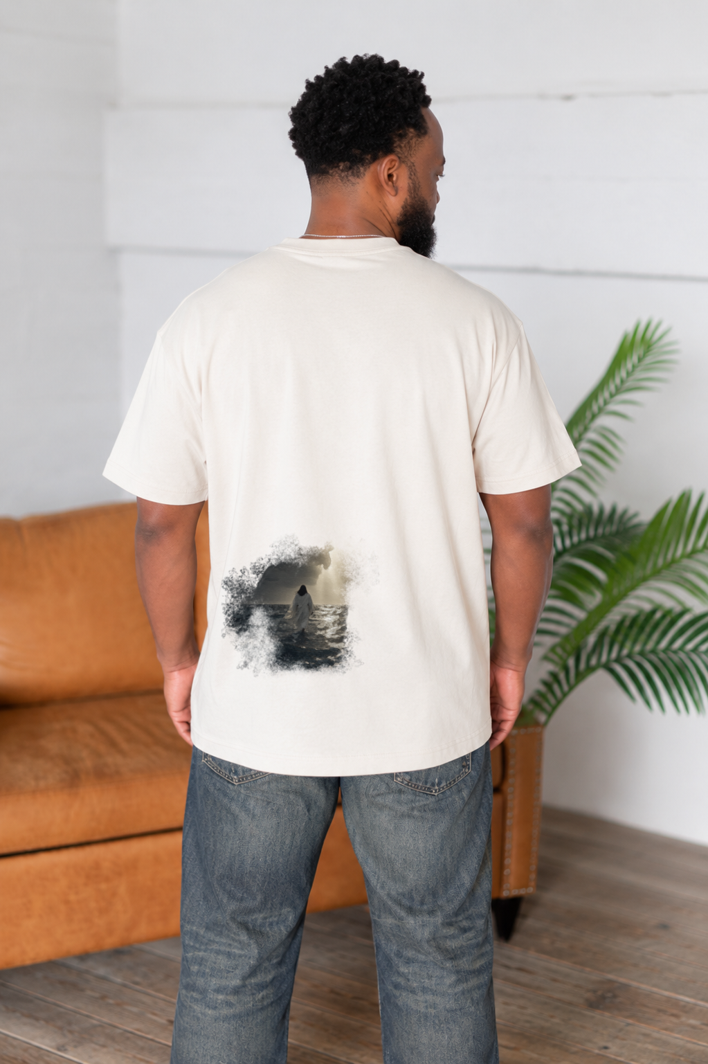 Walk By Faith. Oversized Box Tee