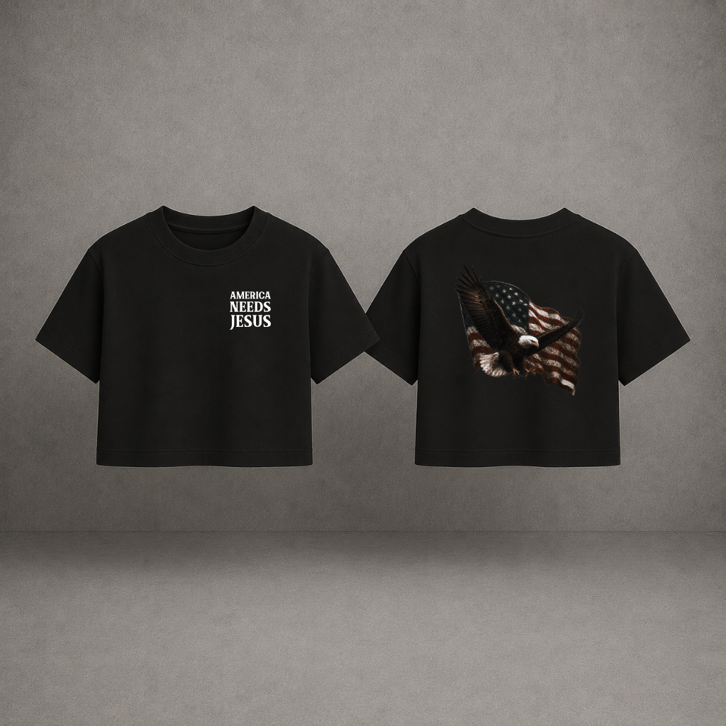 America Needs Jesus Boxy Tee